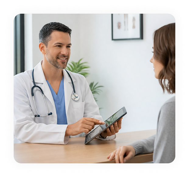 Medico durante una consulenza